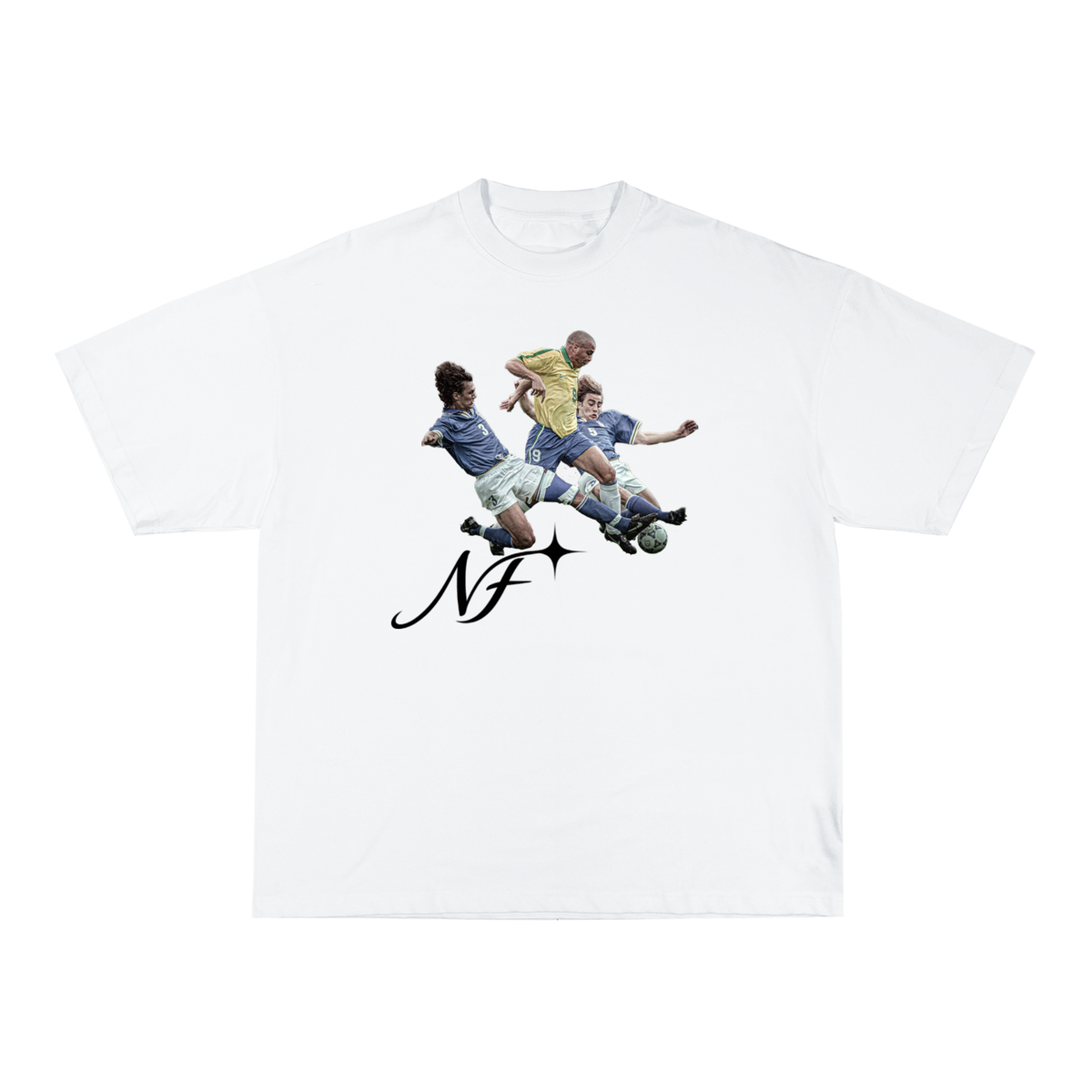 Camiseta "Ronaldo Solo" - Boxy Branca