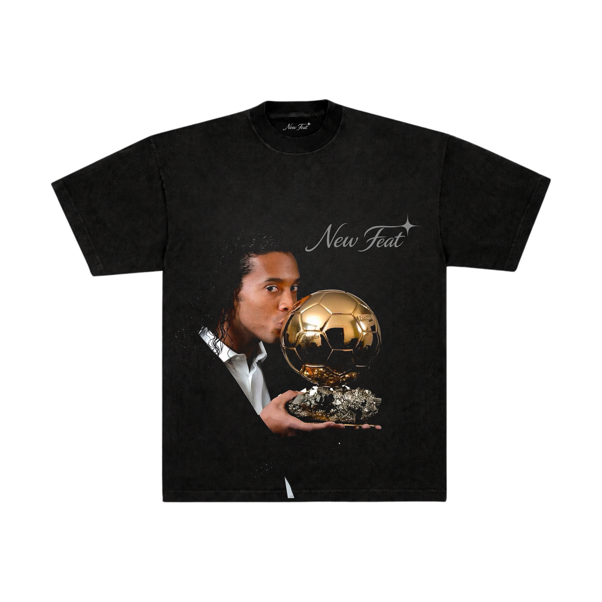 Camiseta Ronaldinho Ballon d'Or - Oversized Preta