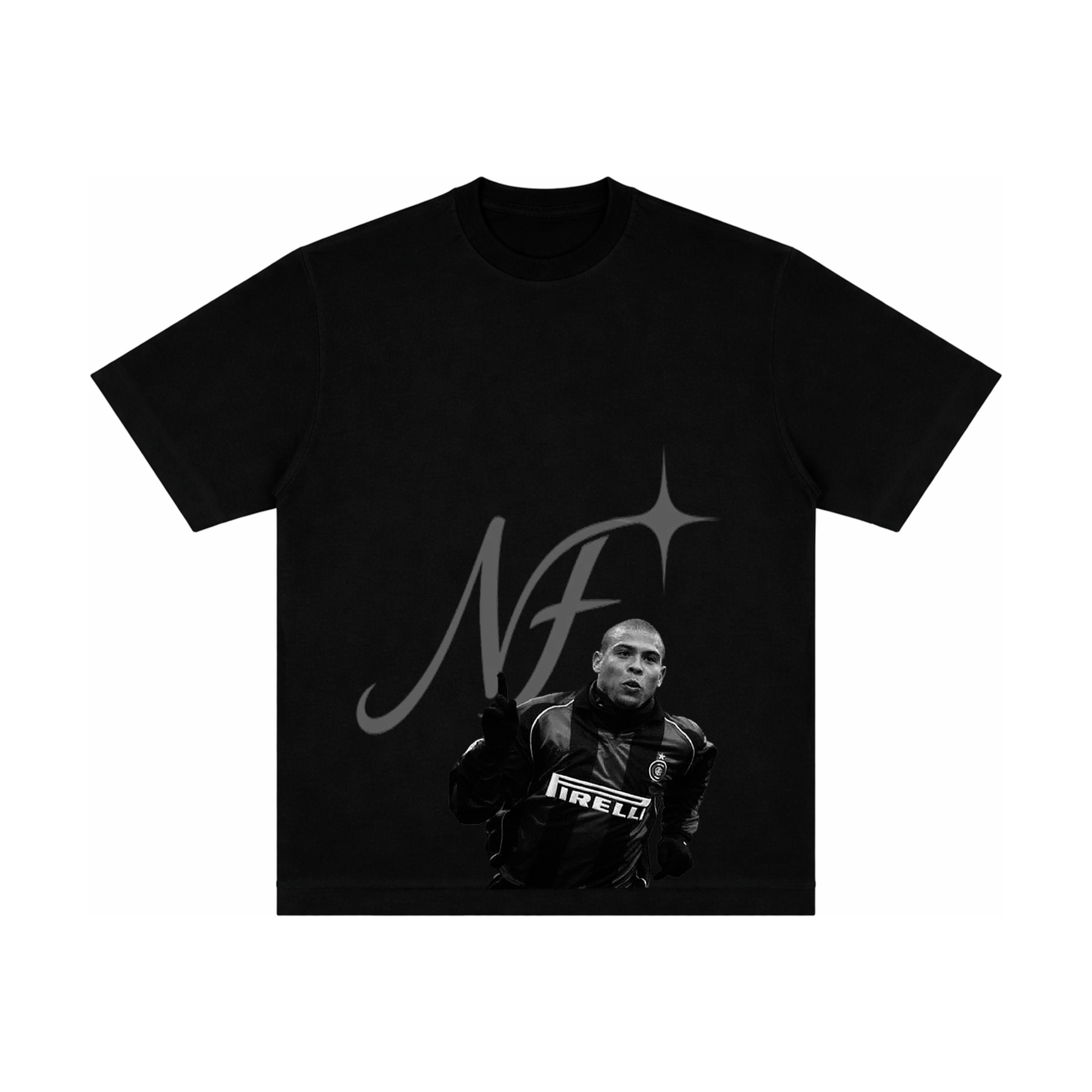 Camiseta "Ronaldo Inter" - Oversized Preta
