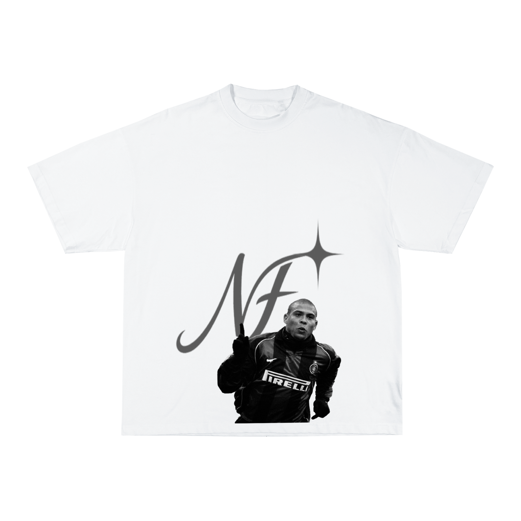 Camiseta "Ronaldo Inter" - Boxy Branca
