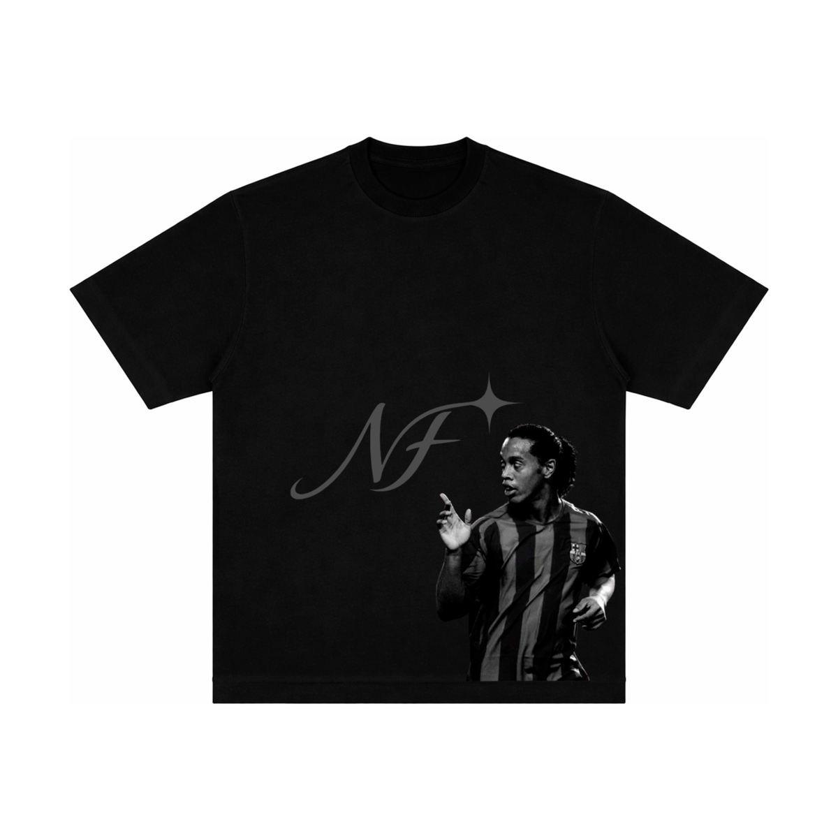 Camiseta "Ronaldinho NF" - Oversized Preta