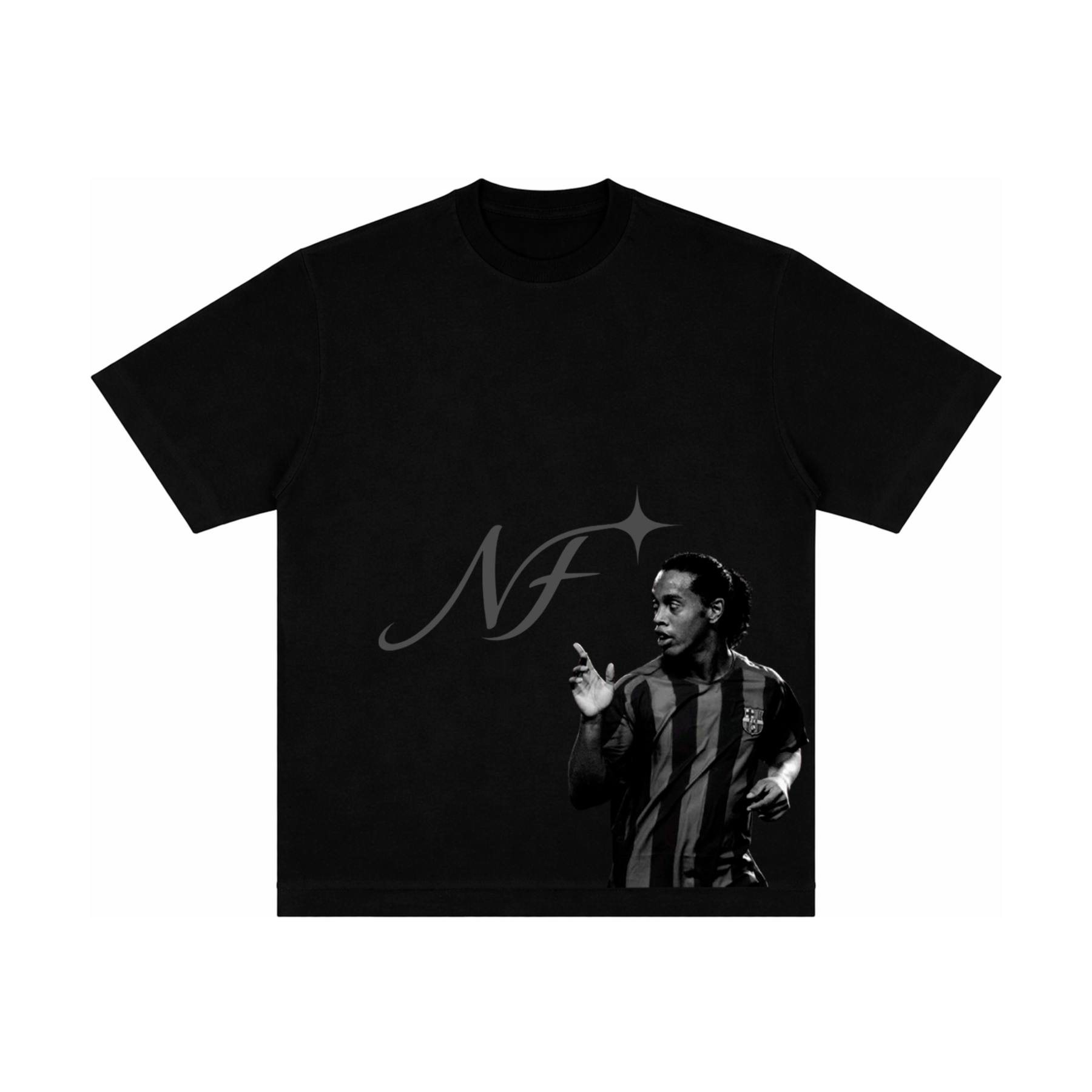 Camiseta "Ronaldinho NF" - Oversized Preta