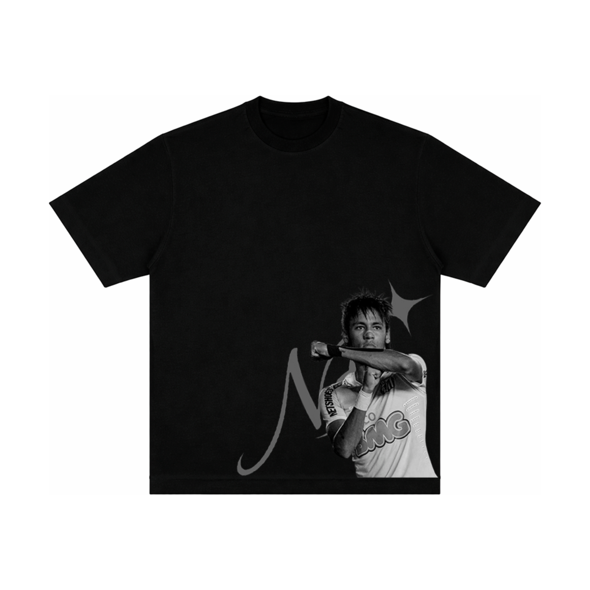 Camiseta "Ney Tois" - Oversized Preta