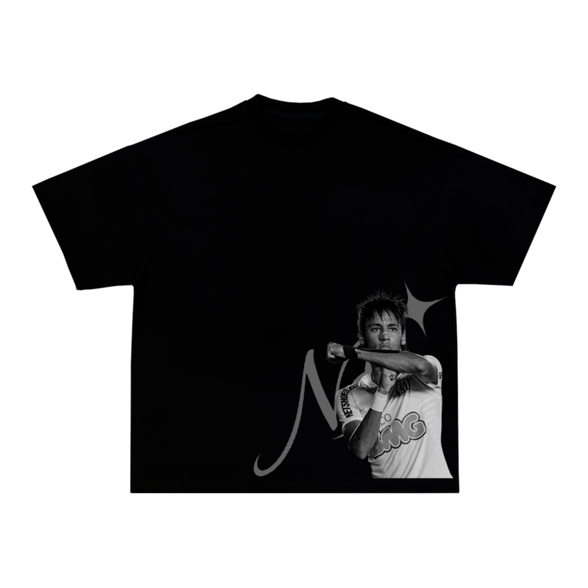 Camiseta "Ney Tois" - Boxy Preta