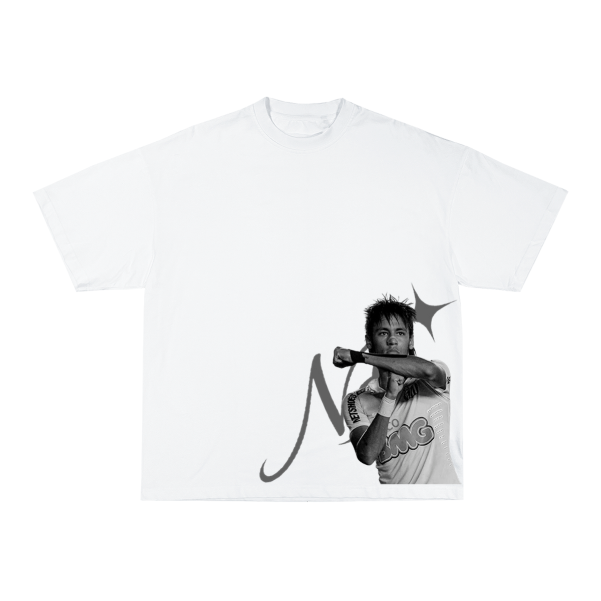 Camiseta "Ney Tois" - Boxy Branca