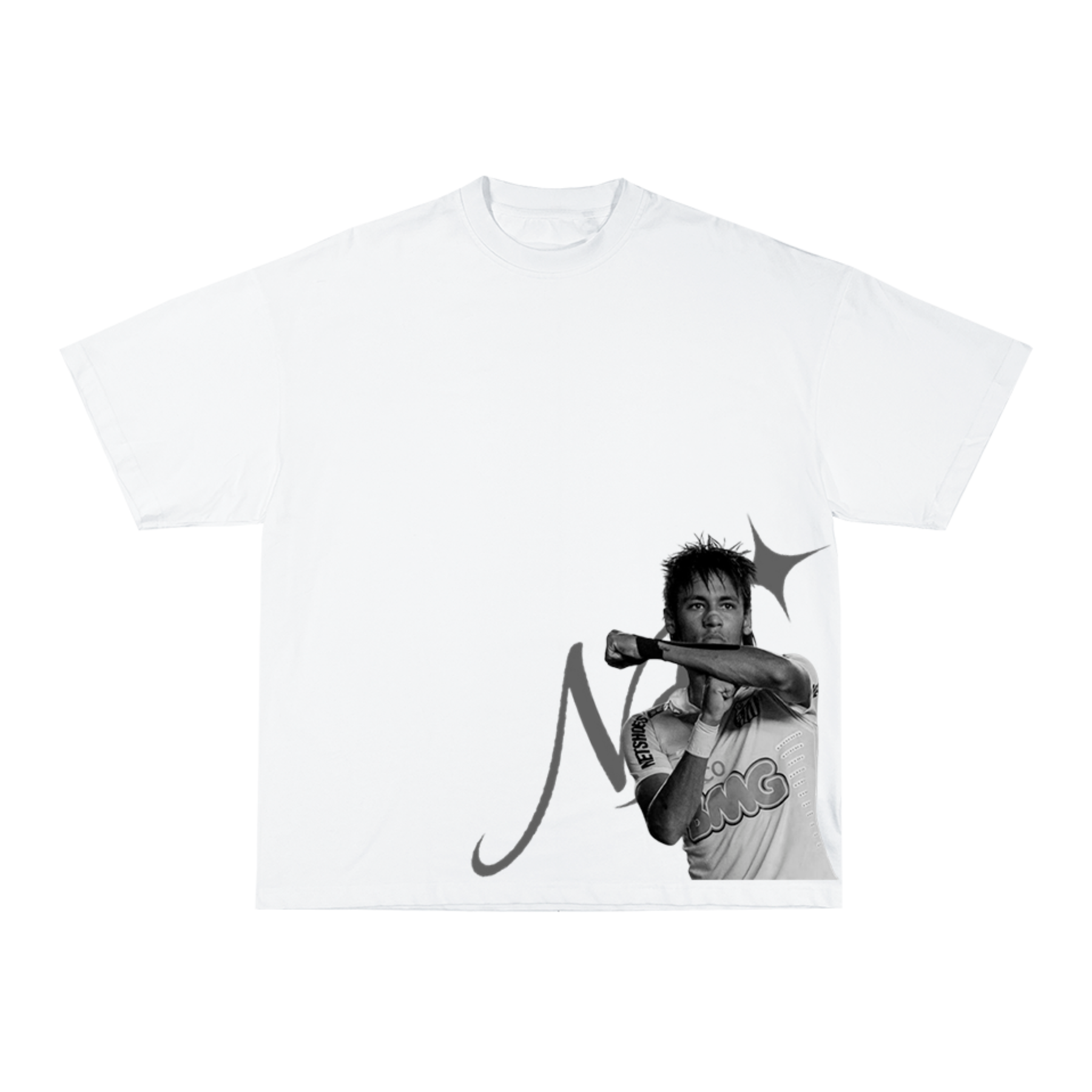 Camiseta "Ney Tois" - Boxy Branca