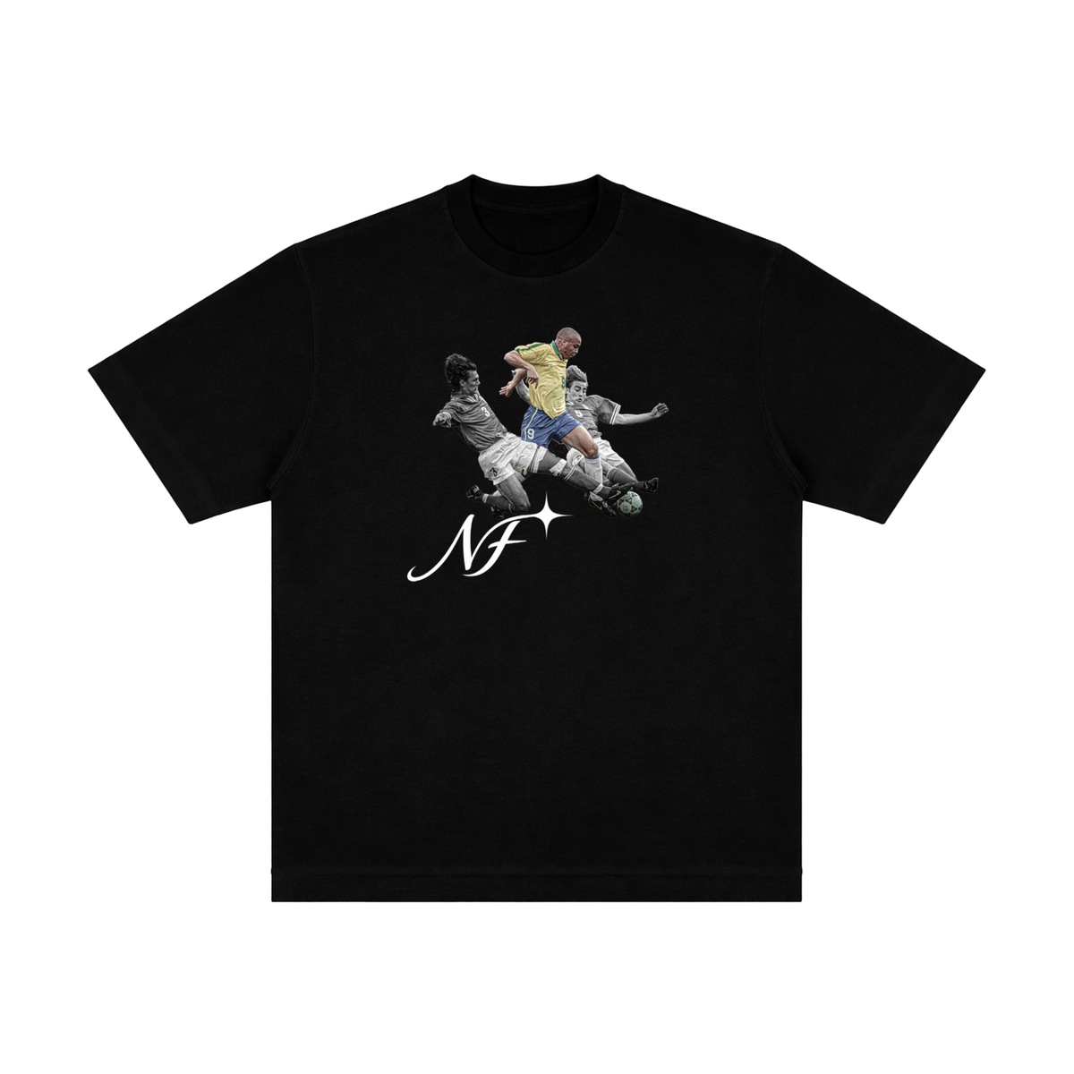 Camiseta "Ronaldo Solo" - Oversized Preta
