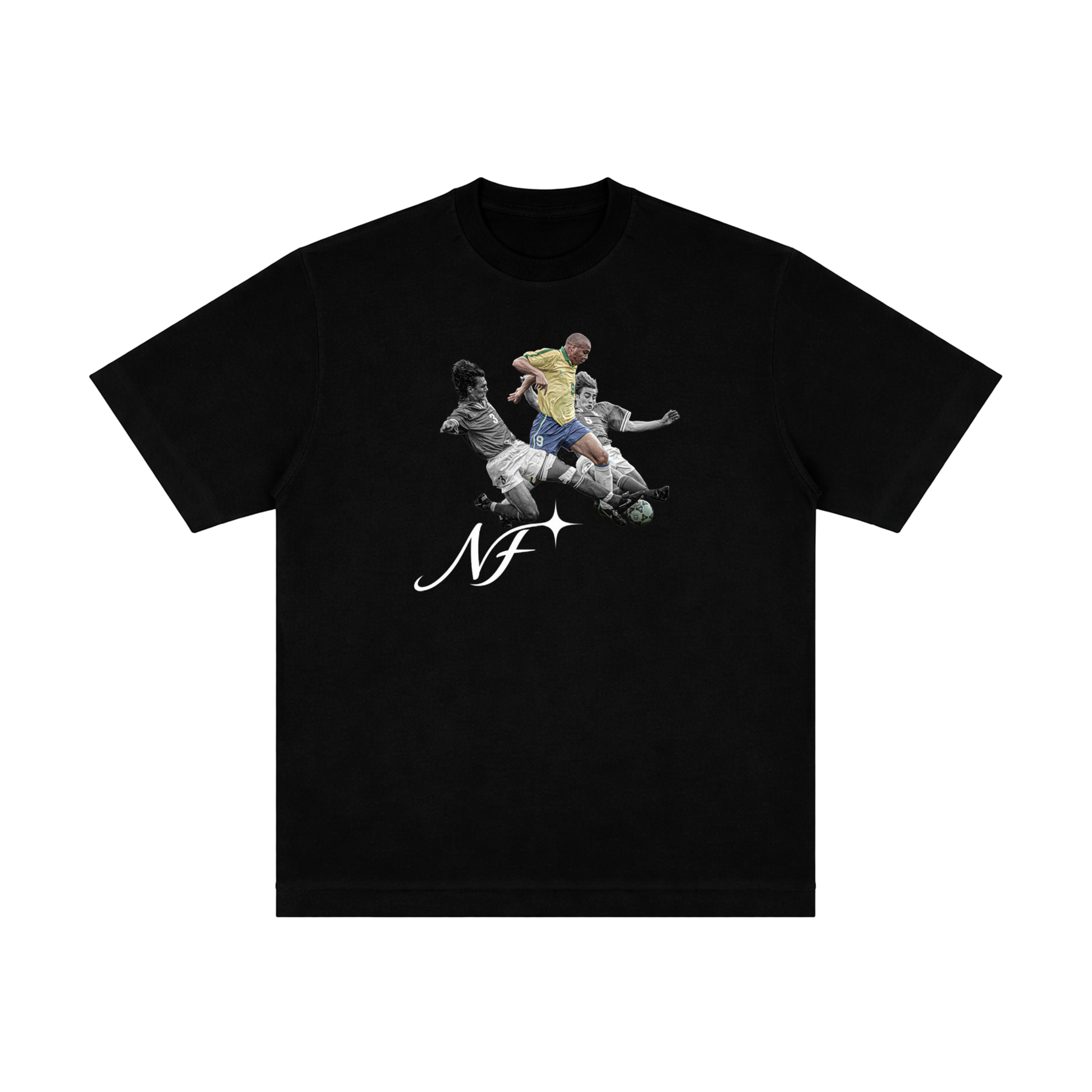 Camiseta "Ronaldo Solo" - Oversized Preta