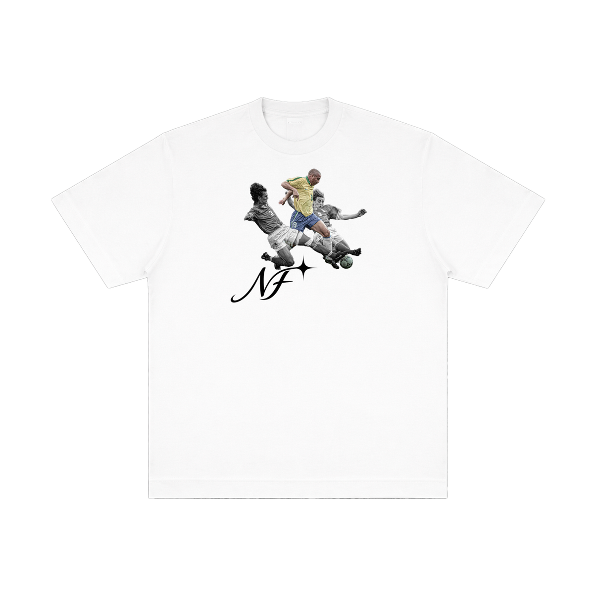 Camiseta "Ronaldo Solo" - Oversized Branca