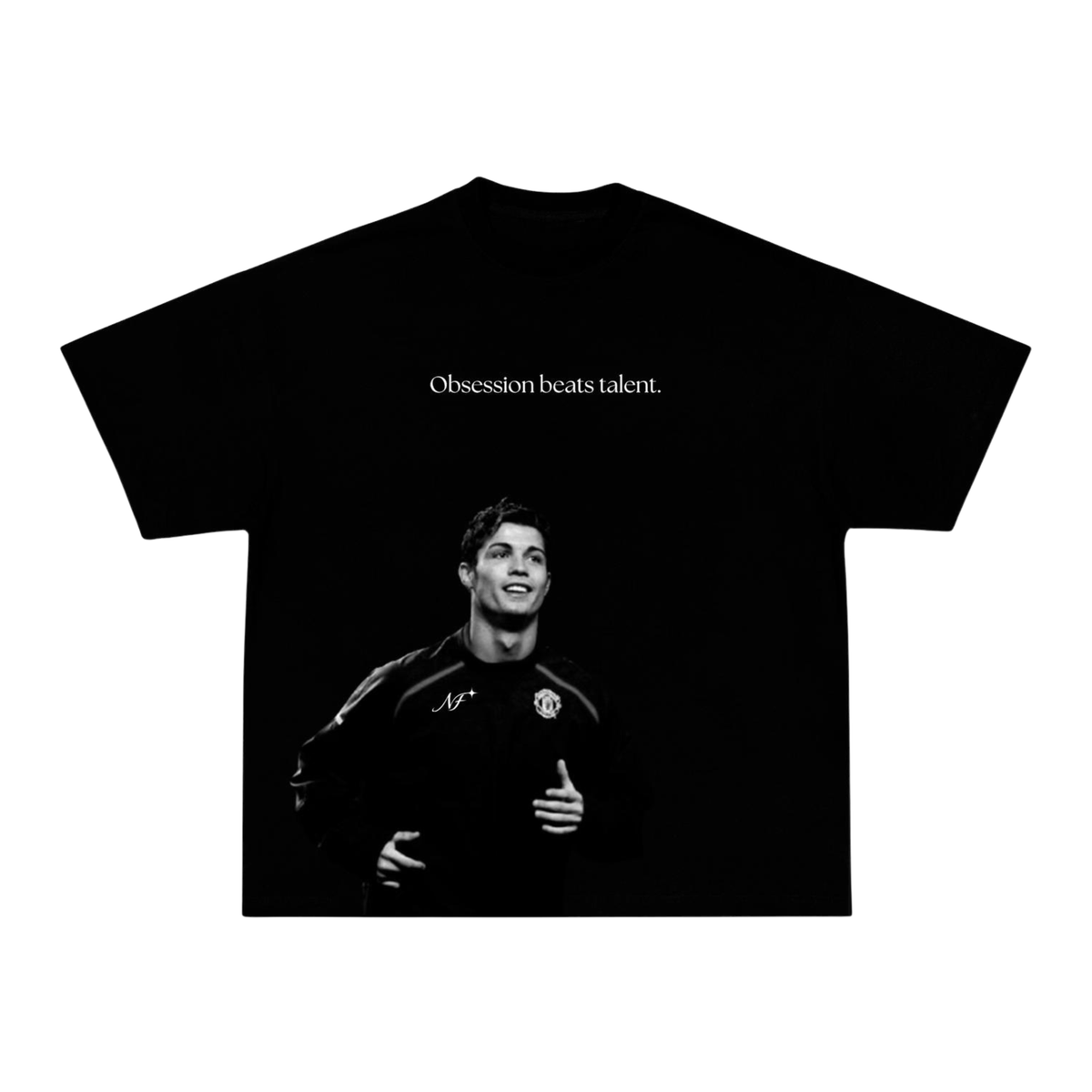 Camiseta "Cr7 Obsession" - Boxy Preta