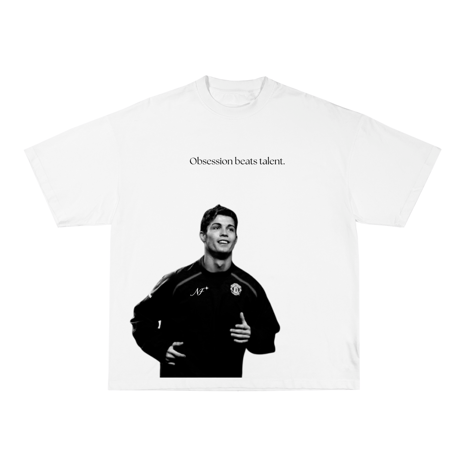 Camiseta "Cr7 Obsession" - Boxy Branca