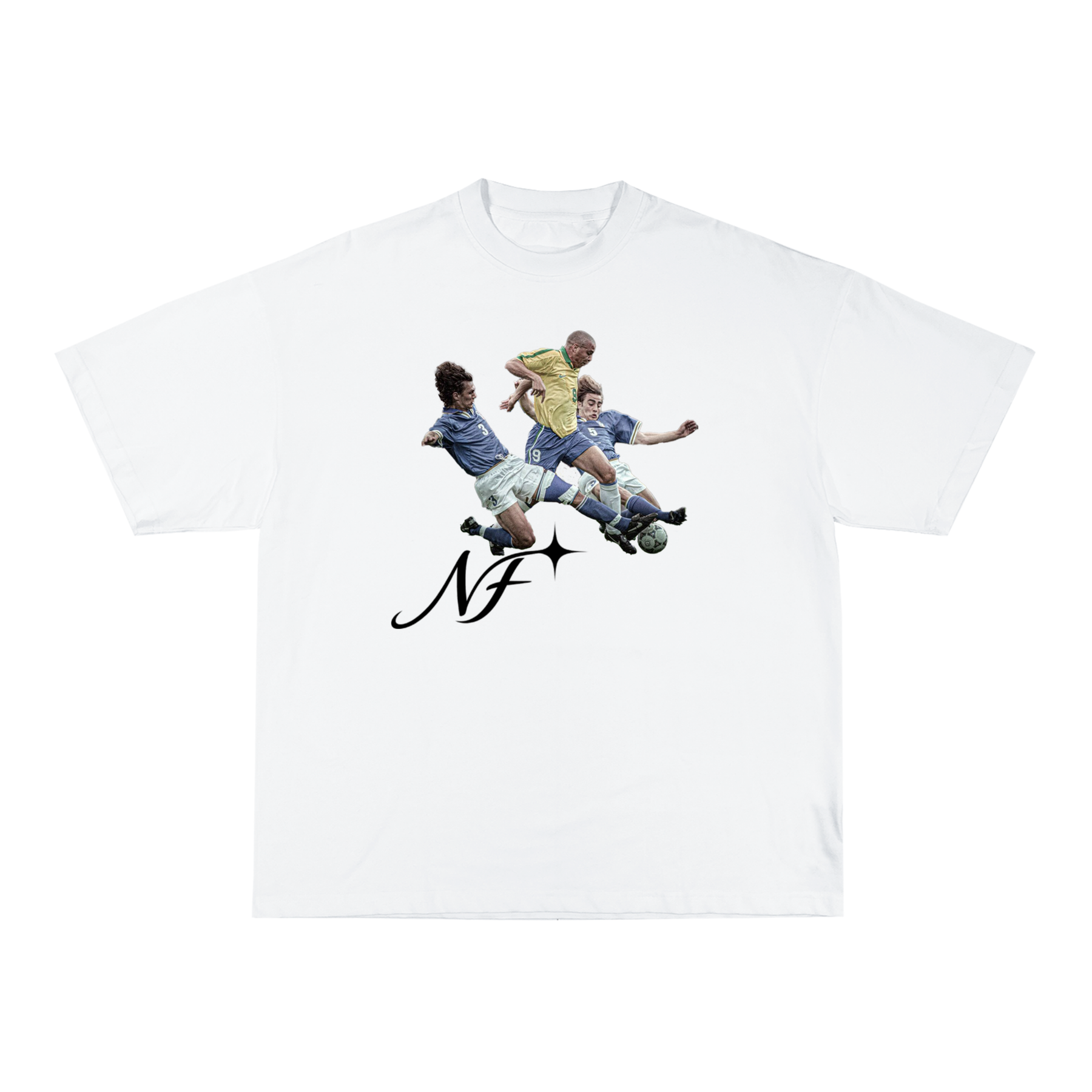 Camiseta "Ronaldo Solo" - Boxy Branca