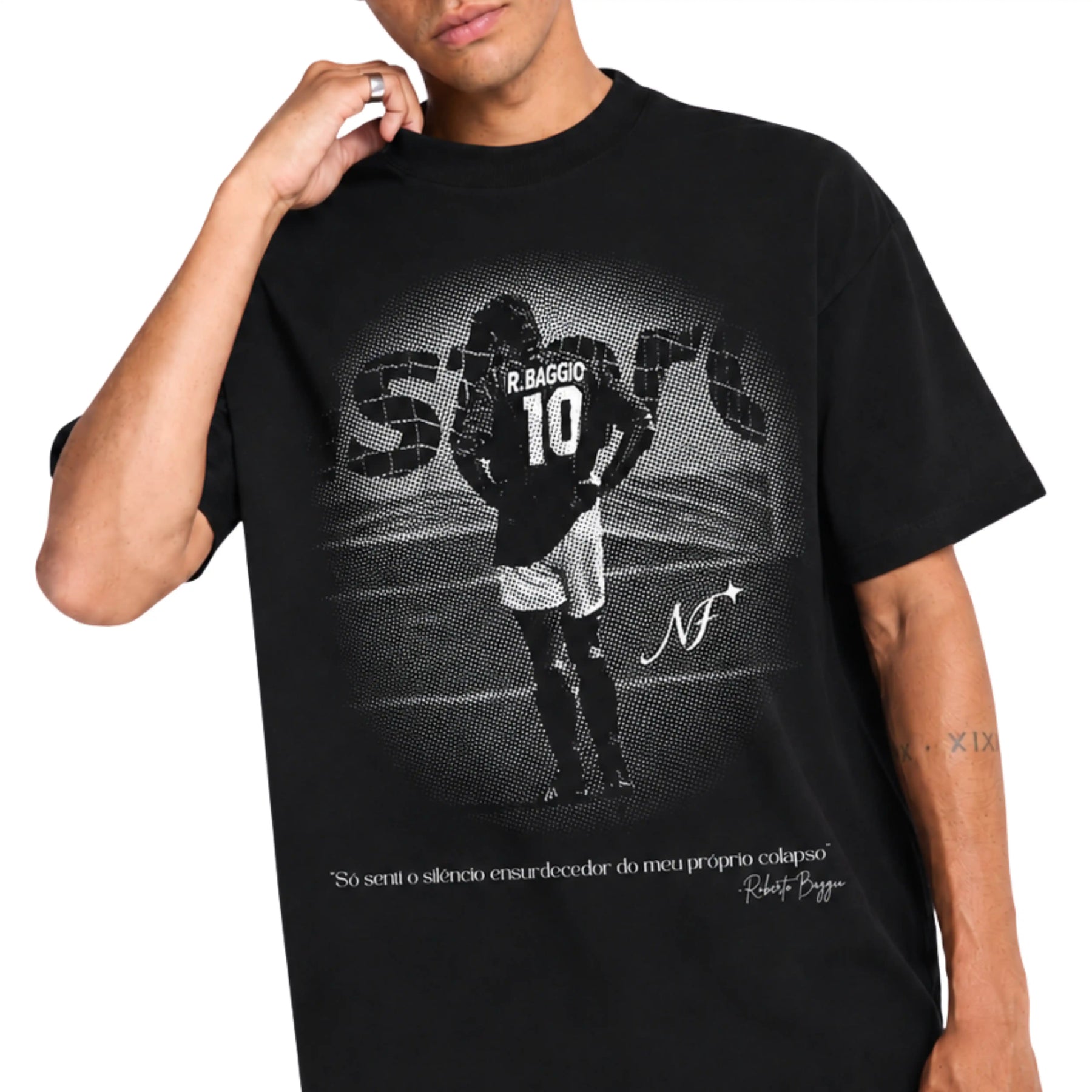 Camiseta Baggio Colapso - Oversized Preta