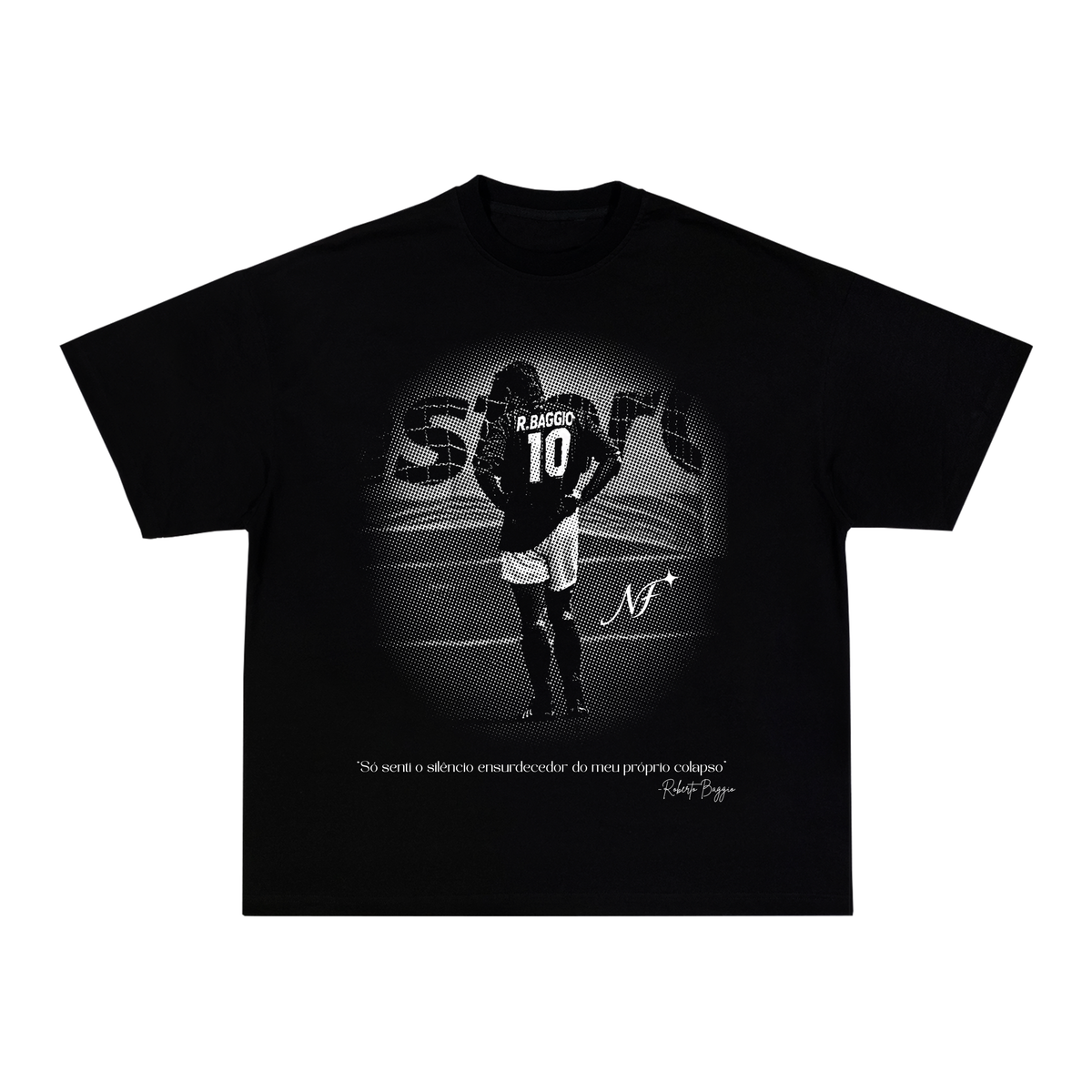 Camiseta "Baggio Colapso" - Boxy Preta