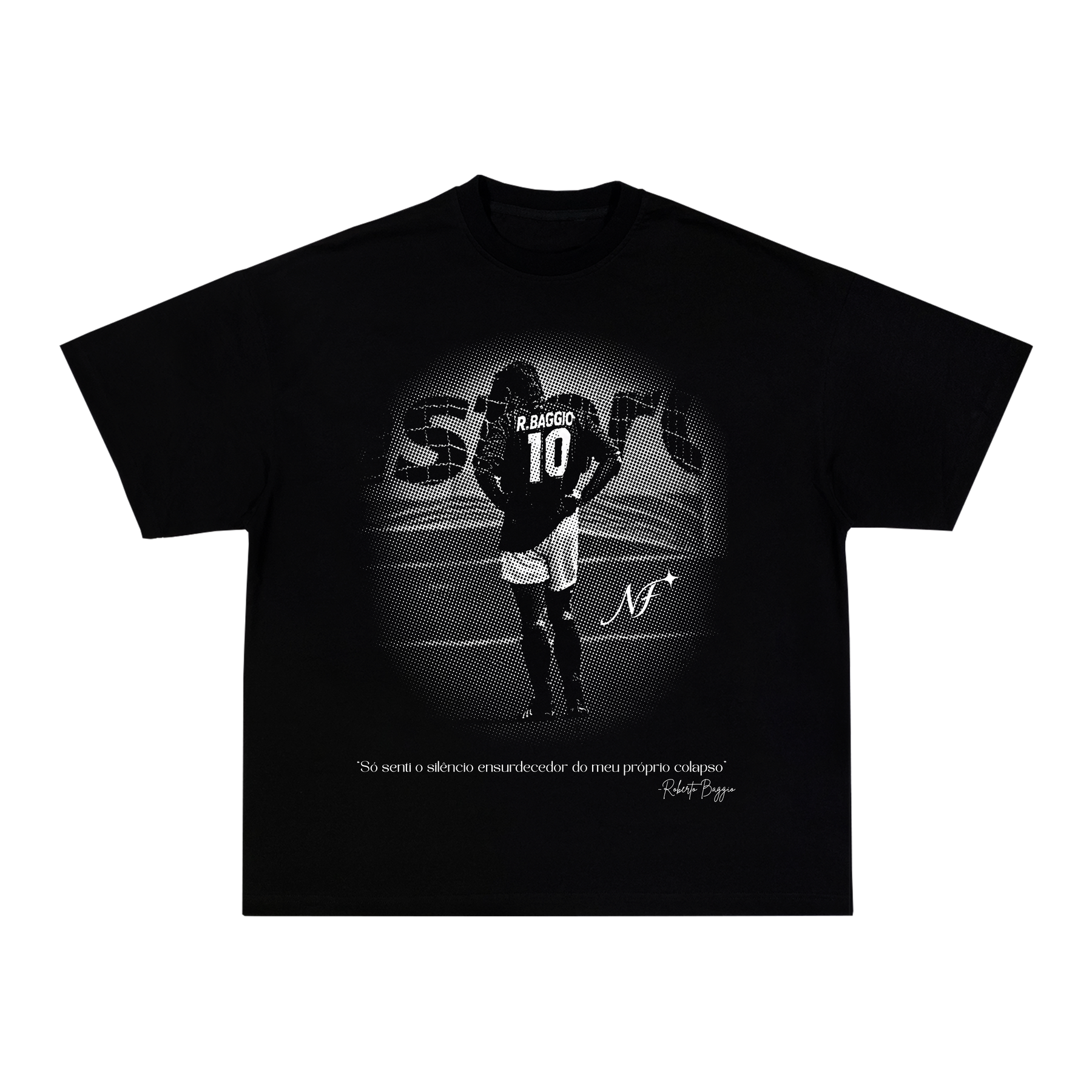Camiseta "Baggio Colapso" - Boxy Preta