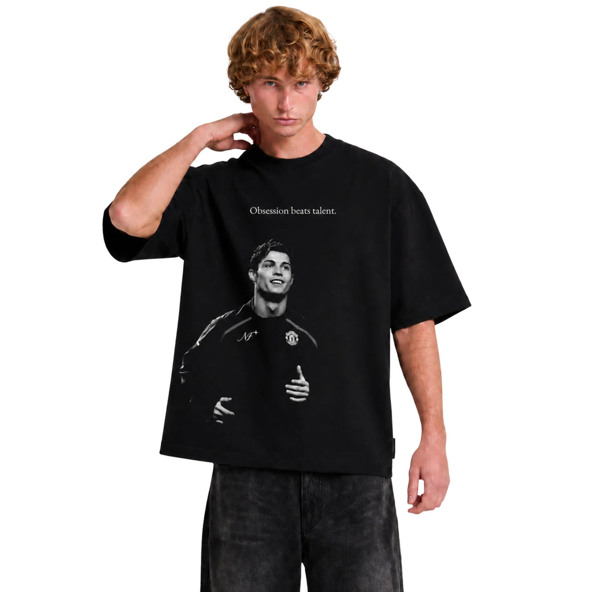 Camiseta Cr7 Obsession - Oversized Preta
