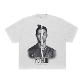 Camiseta Cr7 Past And Present - Boxy Branca