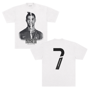 Camiseta Cr7 Past And Present - Oversized Branca