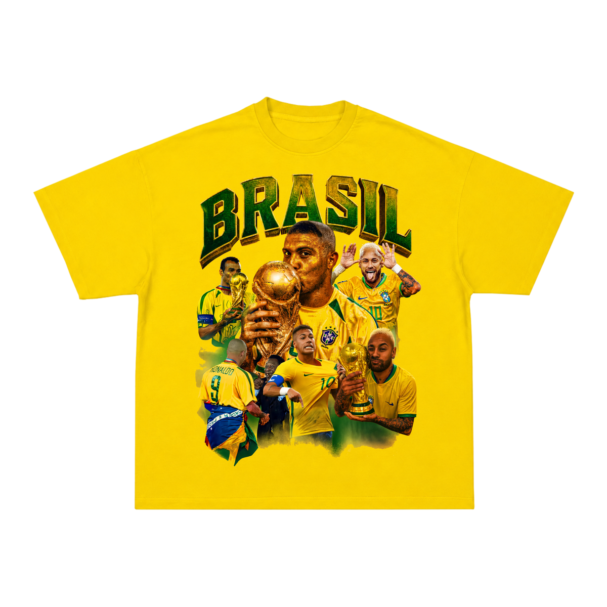 Camiseta Brasil Copa - Boxy Amarela