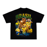 Camiseta Brasil Copa - Boxy Preta