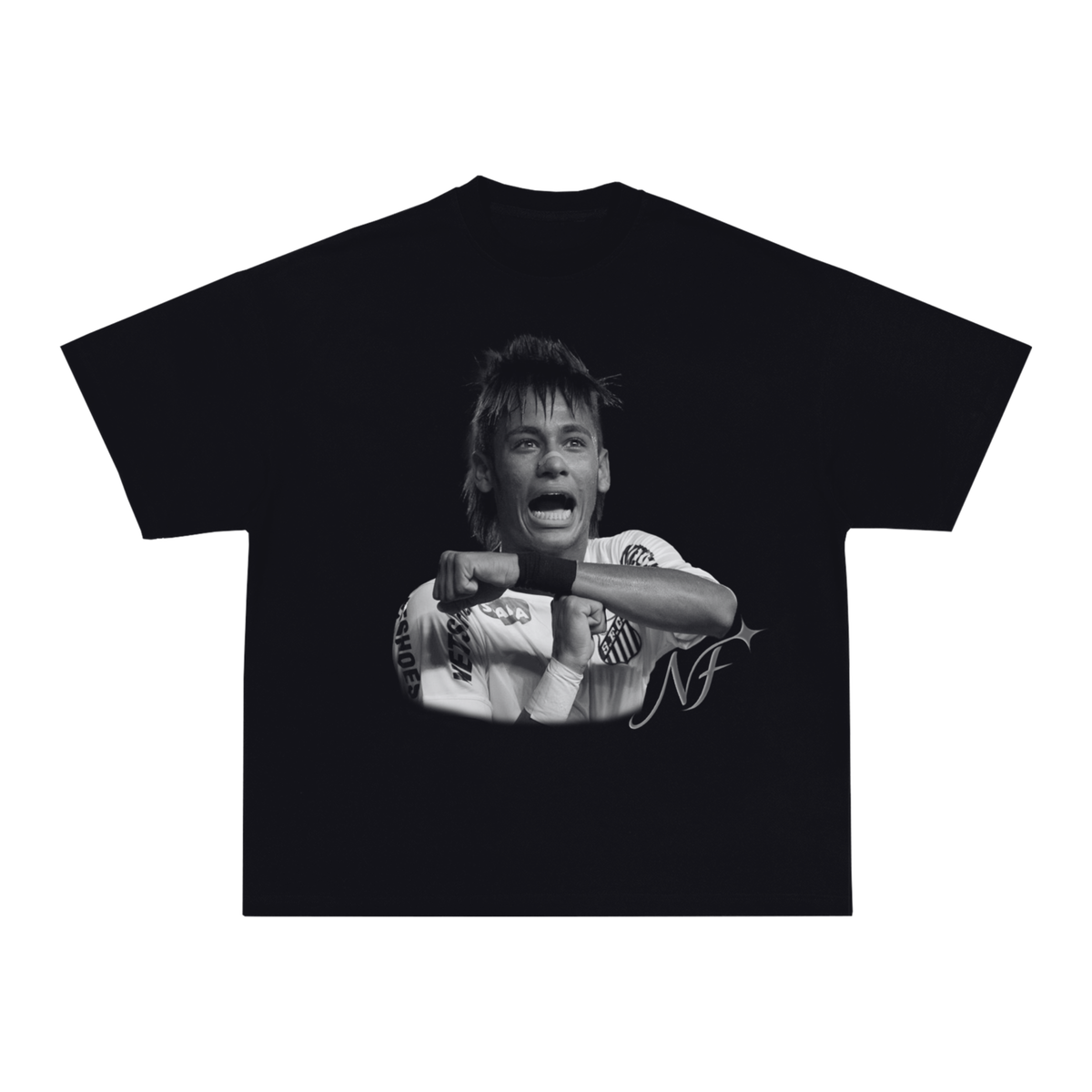 Camiseta "É Tois - P&B" - Boxy Preta