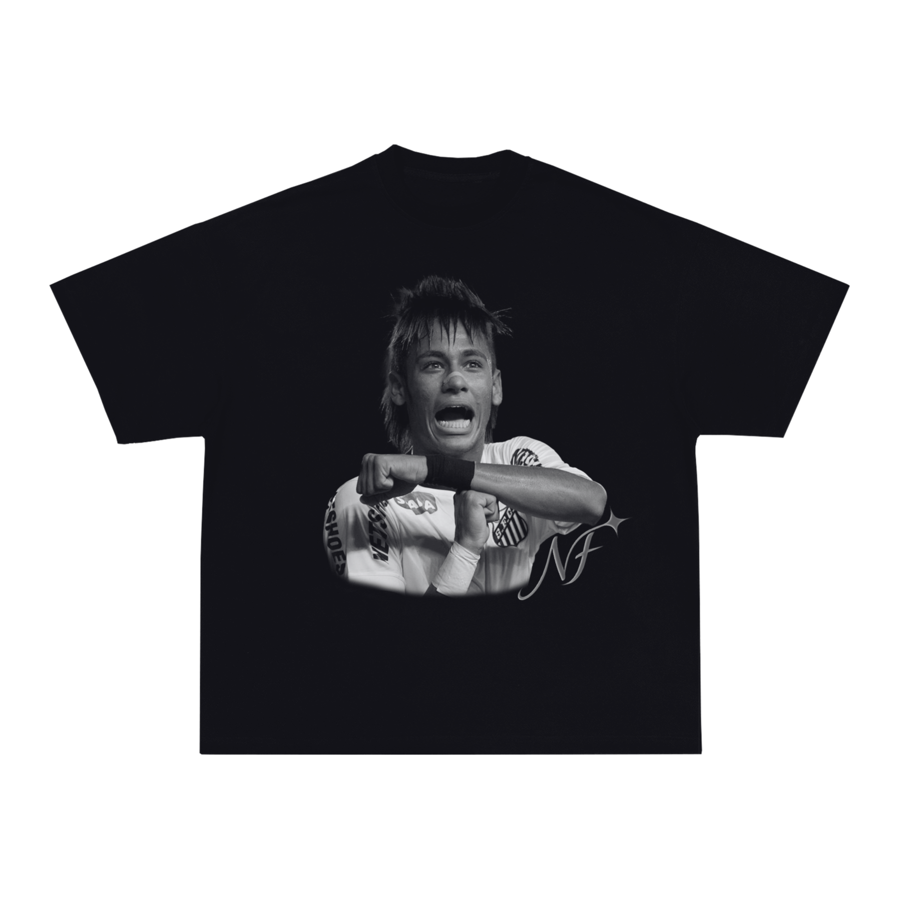 Camiseta "É Tois - P&B" - Boxy Preta