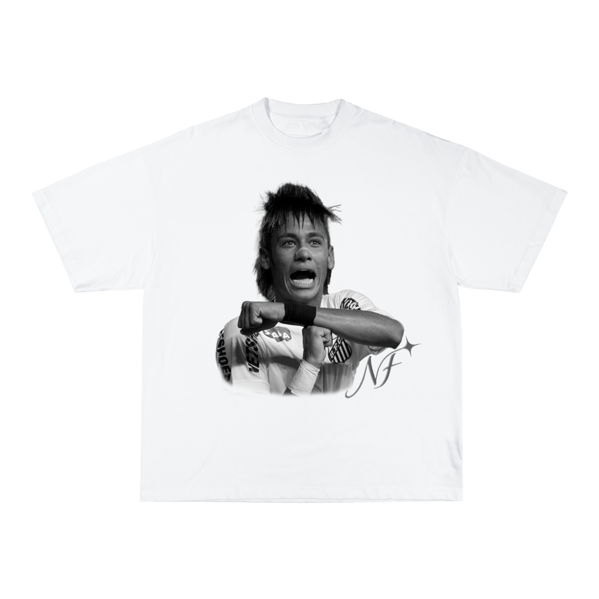 Camiseta "É Tois - P&B" - Boxy Branca