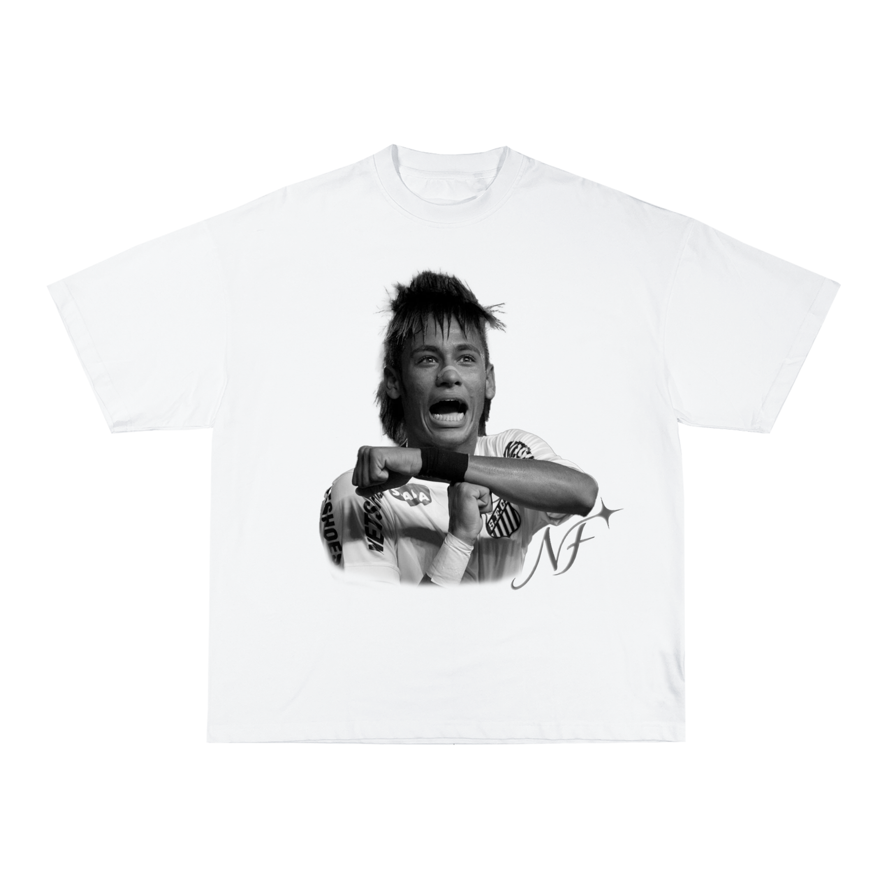 Camiseta "É Tois - P&B" - Boxy Branca