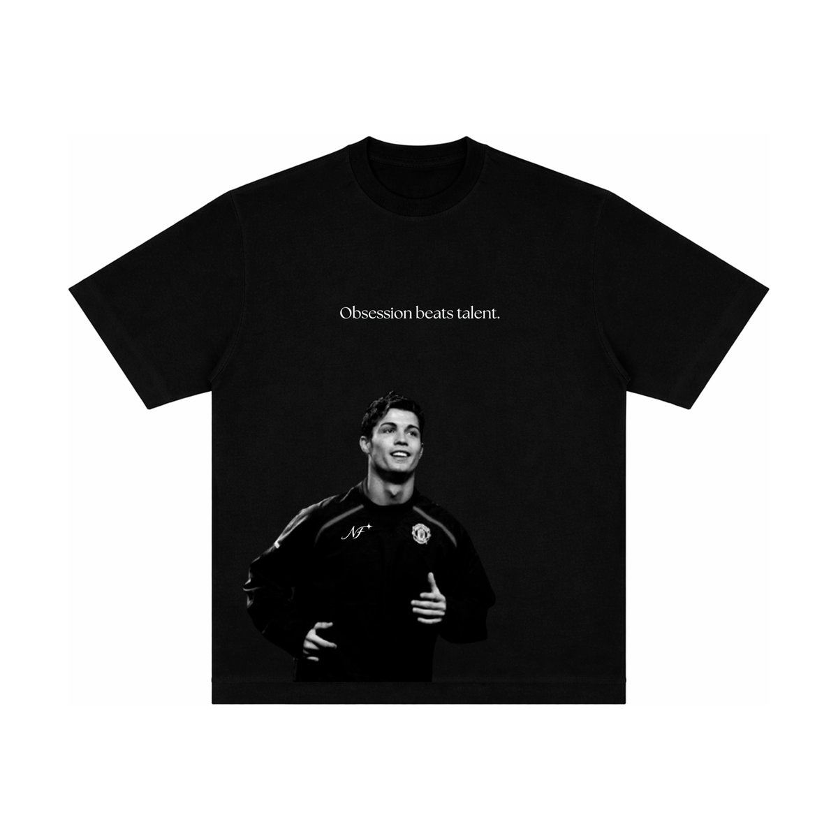 Camiseta "Cr7 Obsession" - Oversized Preta
