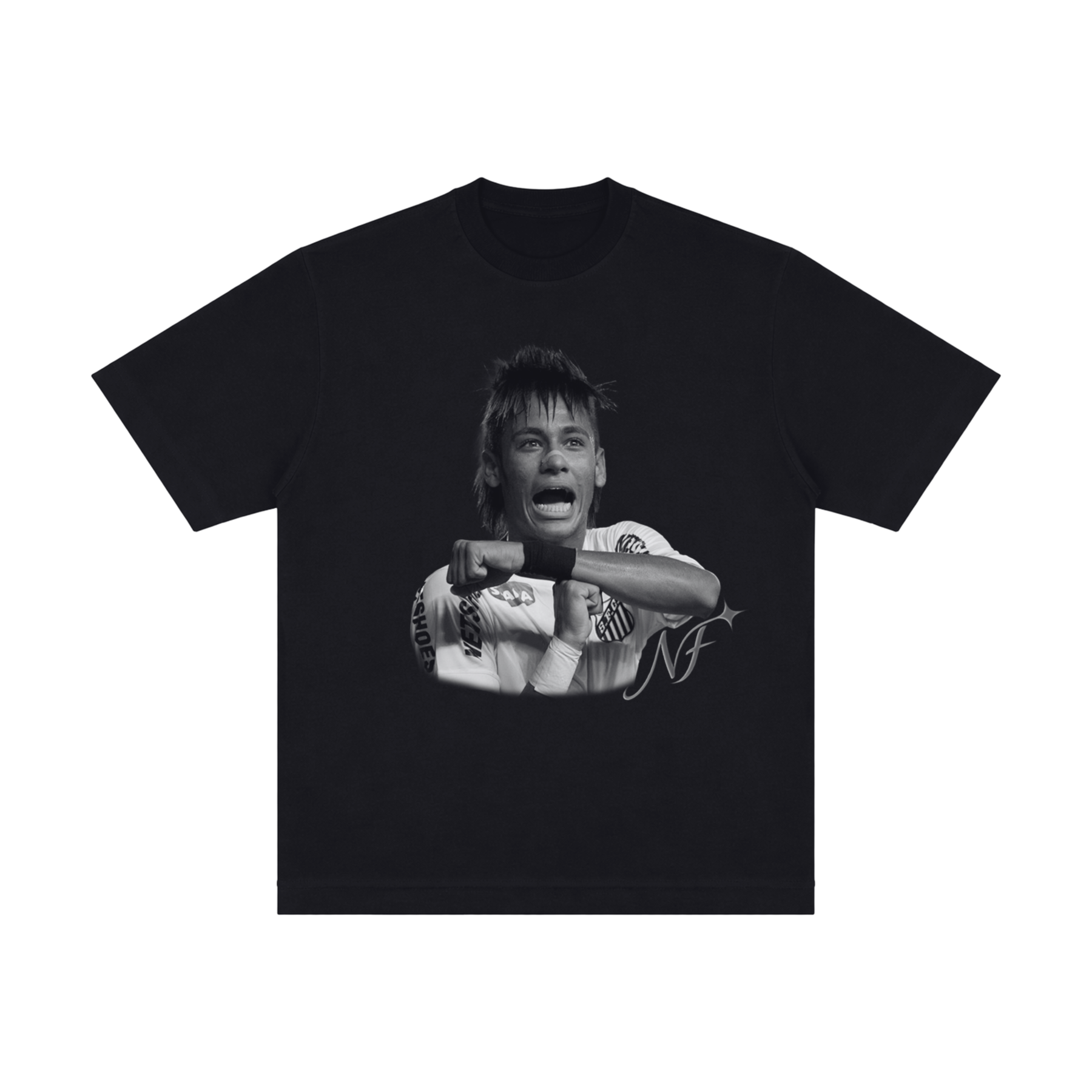 Camiseta "É Tois - P&B" - Oversized Preta