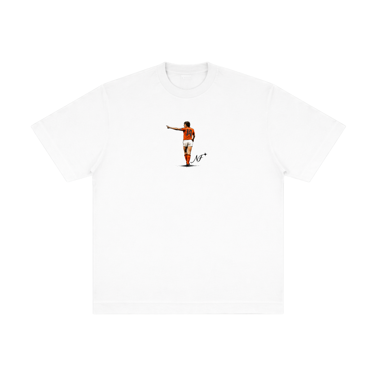 Camiseta "Cruyff X Holanda" - Oversized Branca