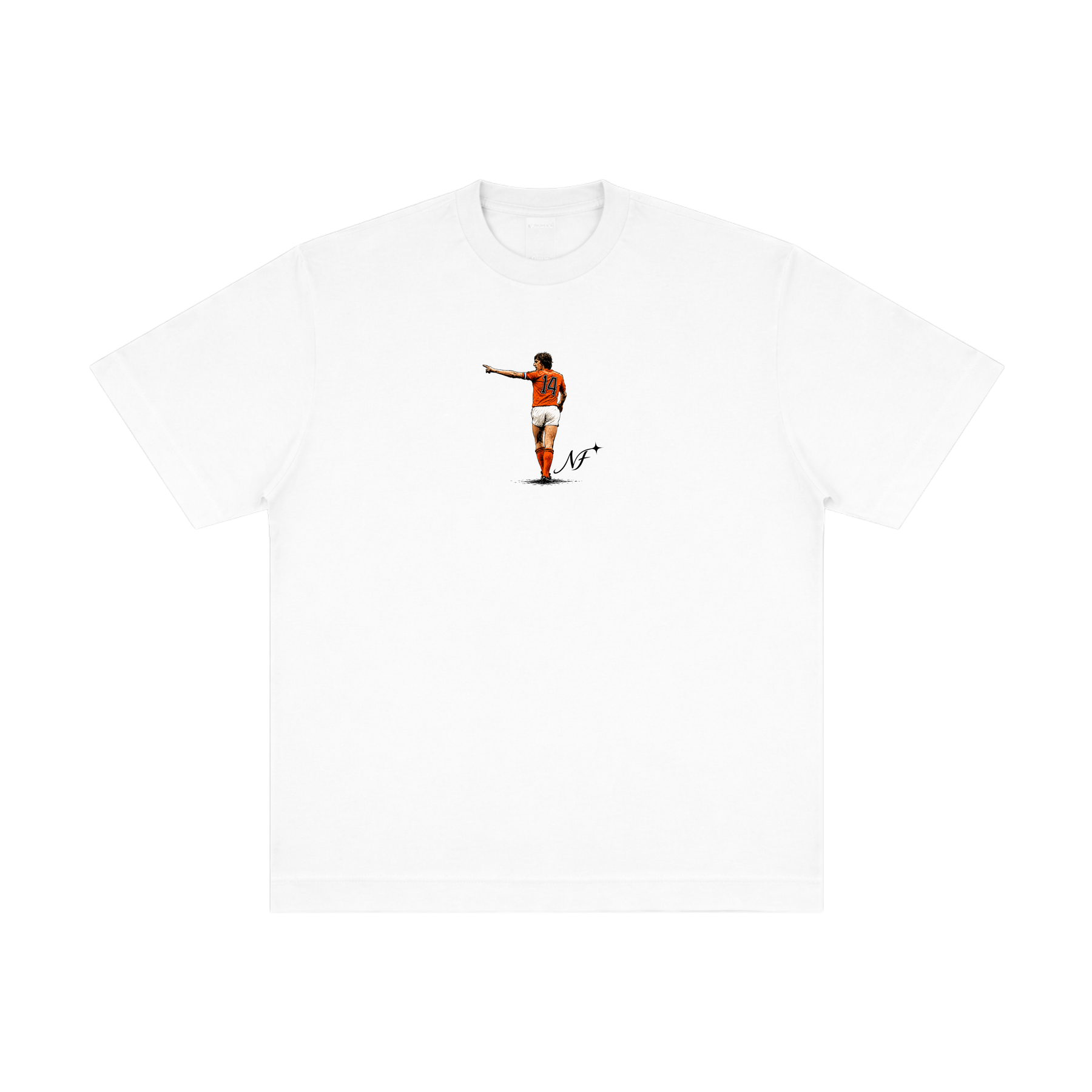 Camiseta "Cruyff X Holanda" - Oversized Branca