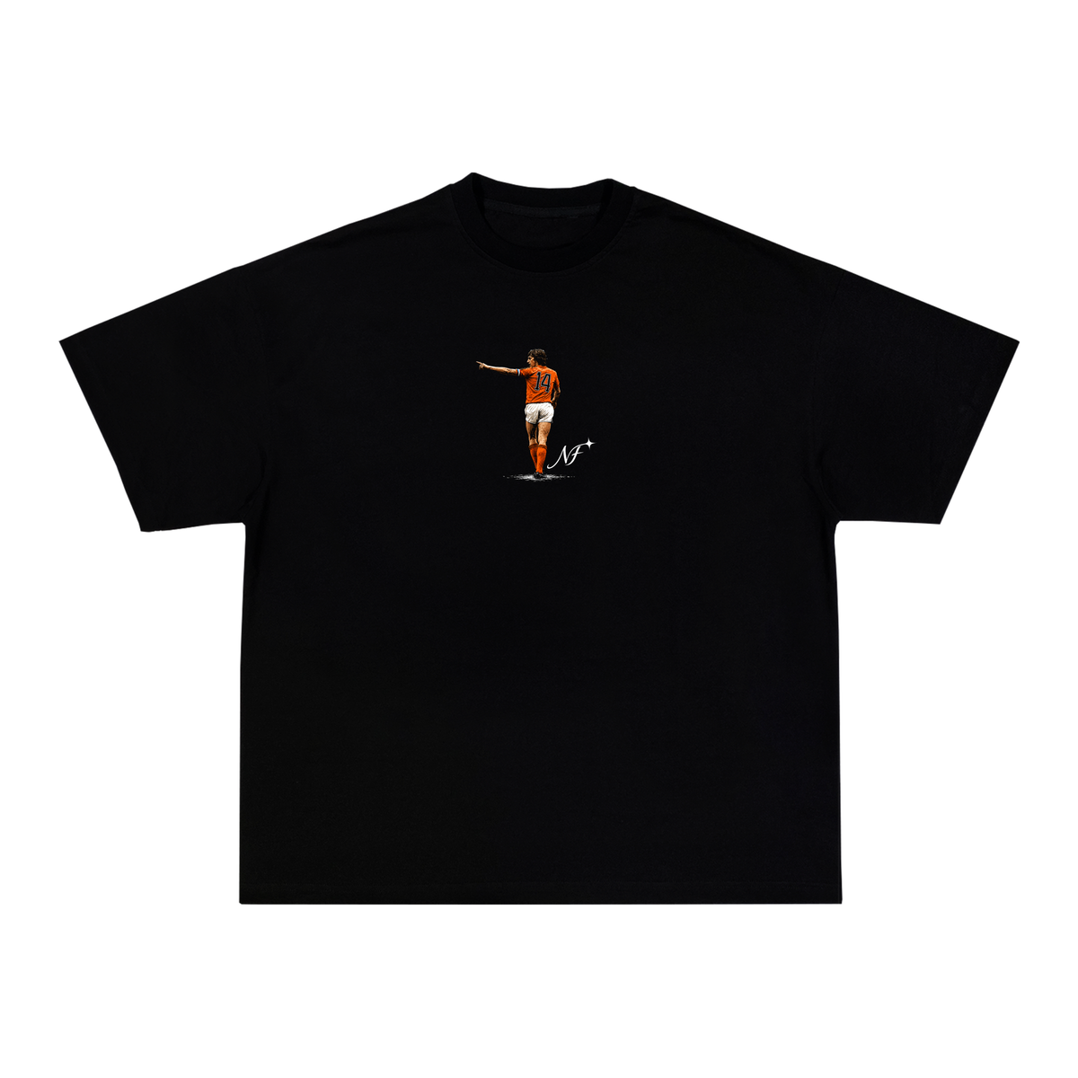 Camiseta "Cruyff X Holanda" - Boxy Preta
