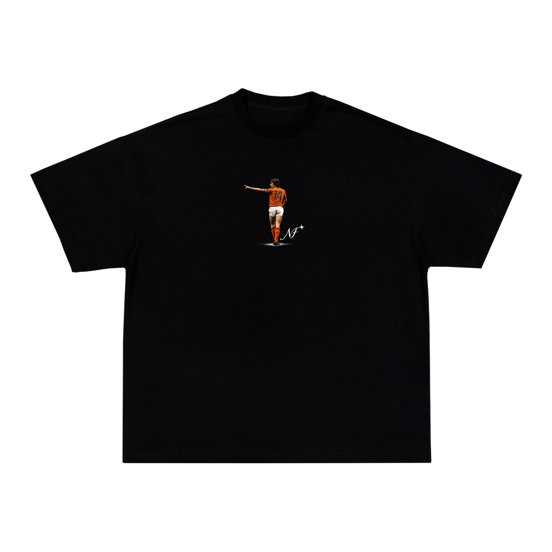Camiseta "Cruyff X Holanda" - Boxy Preta
