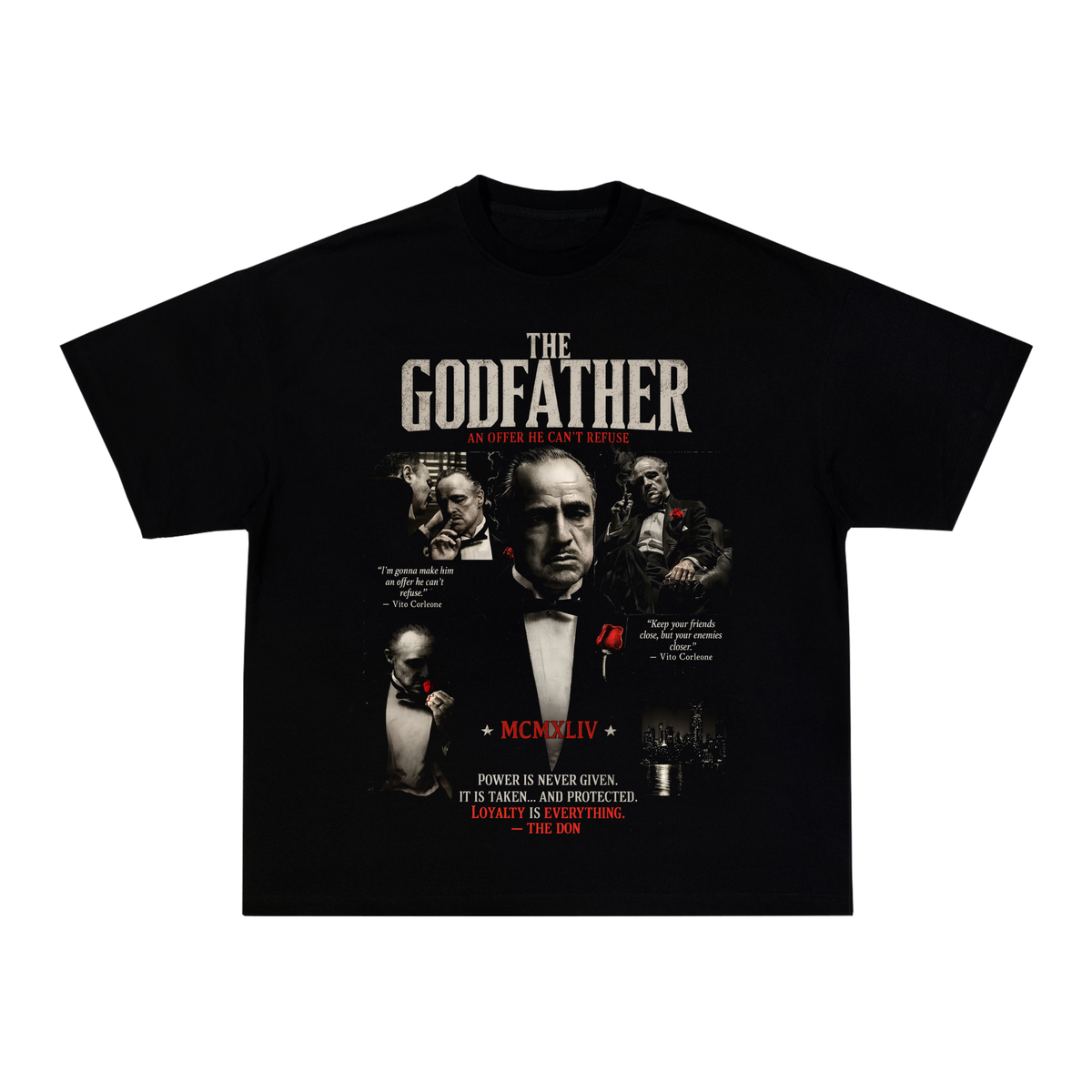 Camiseta The Godfather 1.0 - Boxy Preta