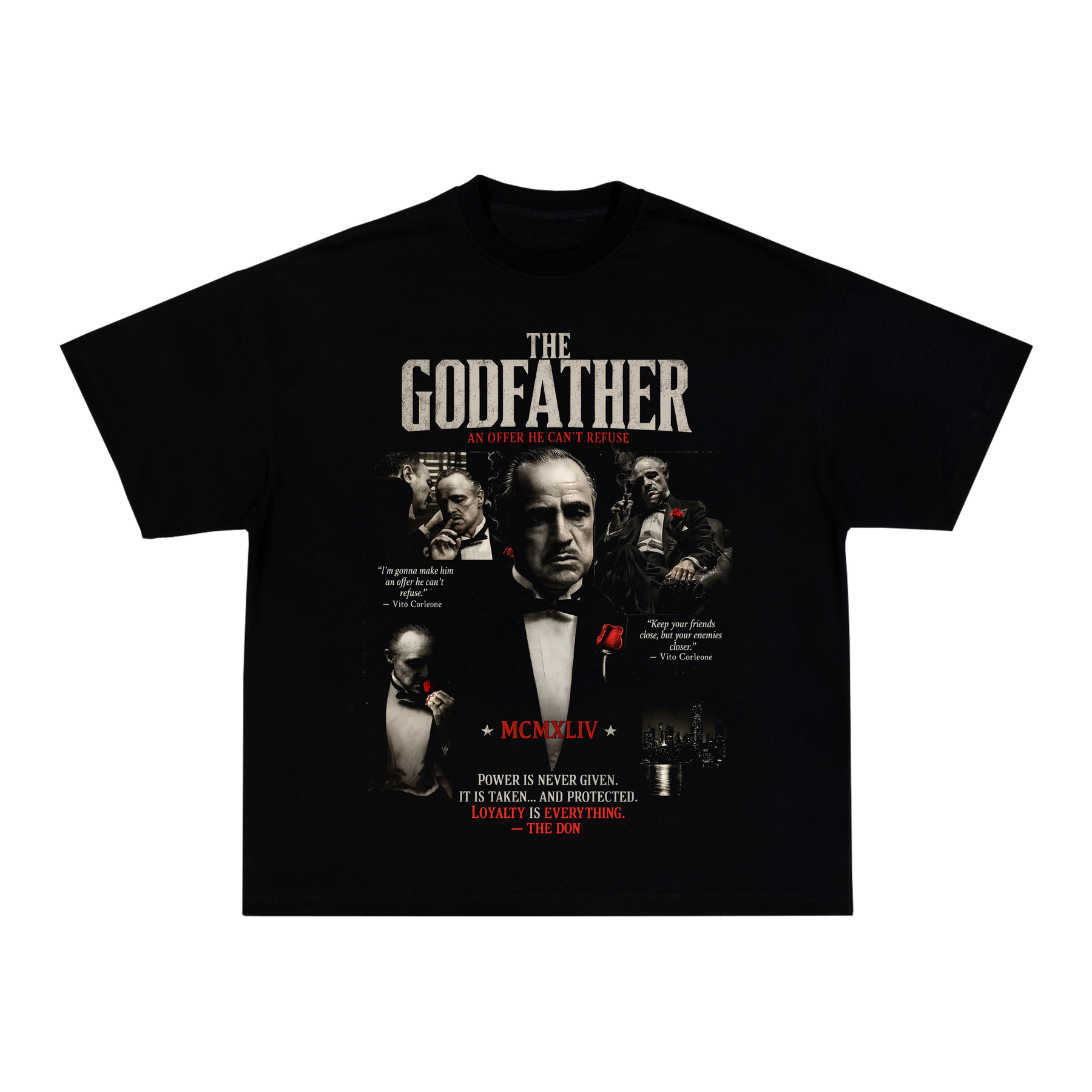 Camiseta The Godfather 1.0 - Boxy Preta