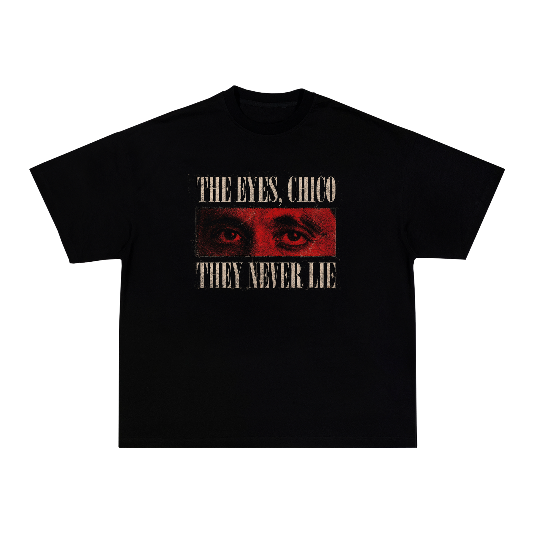 Camiseta The Eyes Chico - Boxy Preta