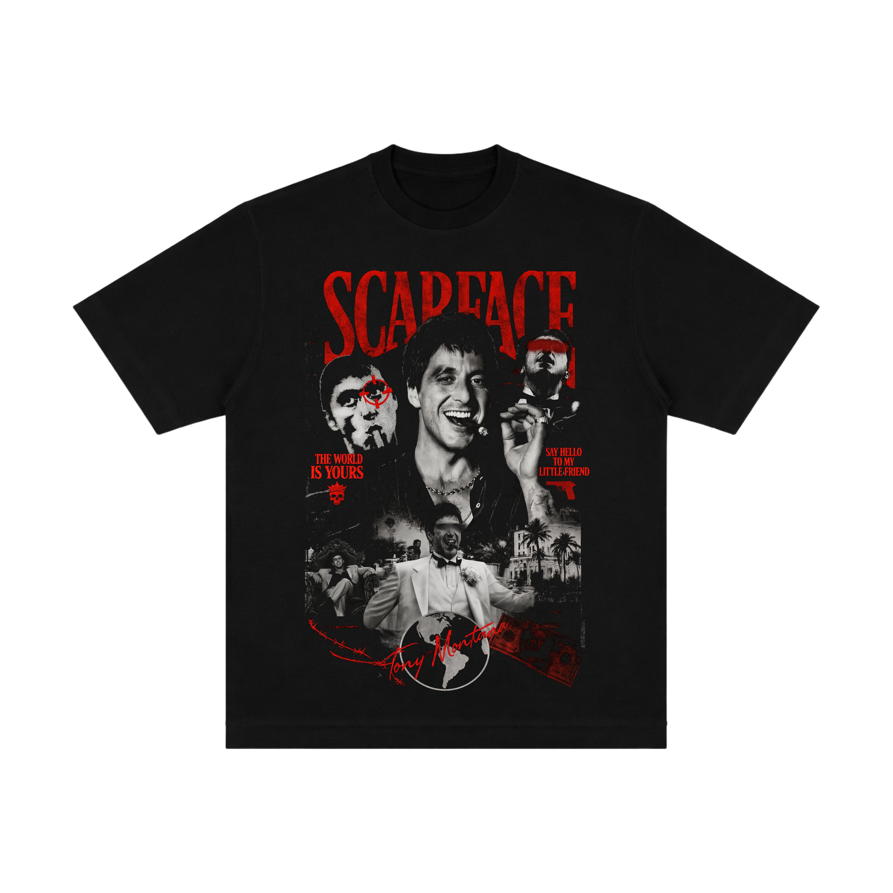 Camiseta Scarface 2.0 - Oversized Preta