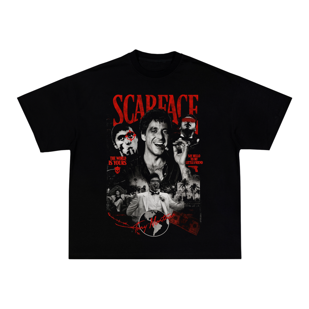 Camiseta Scarface 2.0 - Boxy Preta