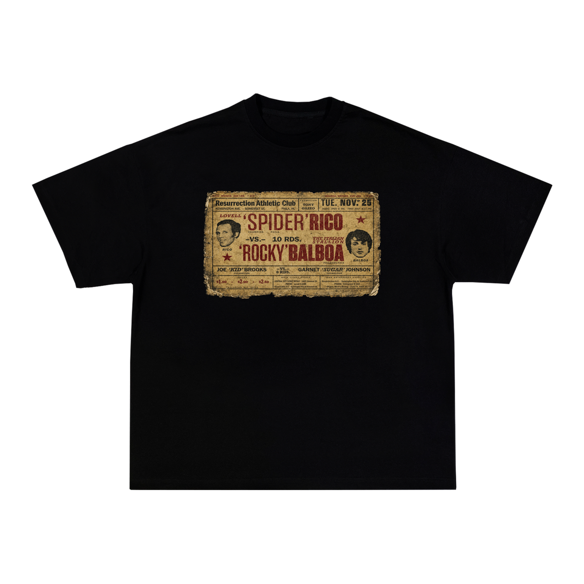 Camiseta Rocky Balboa 1.0 - Boxy Preta