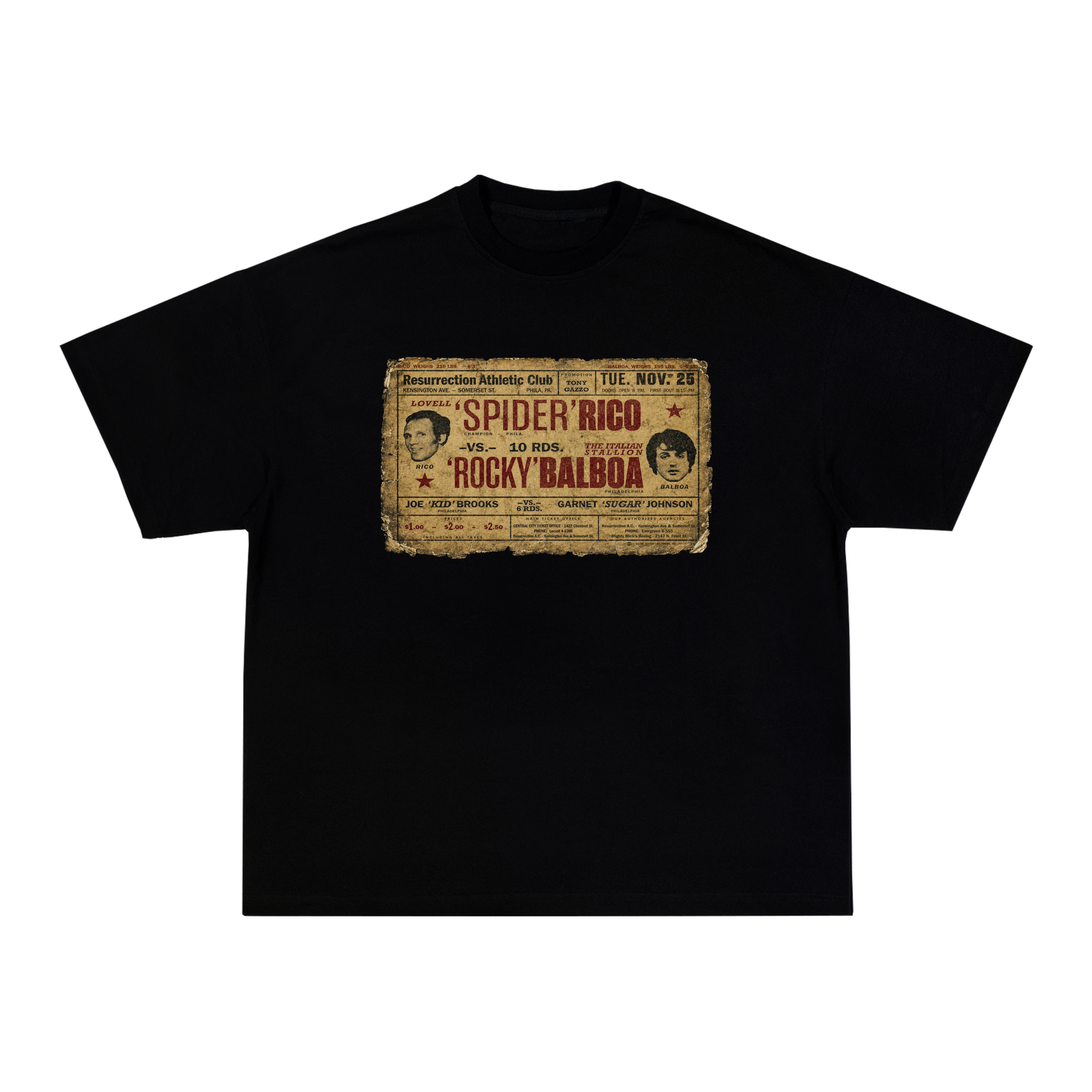 Camiseta Rocky Balboa 1.0 - Boxy Preta