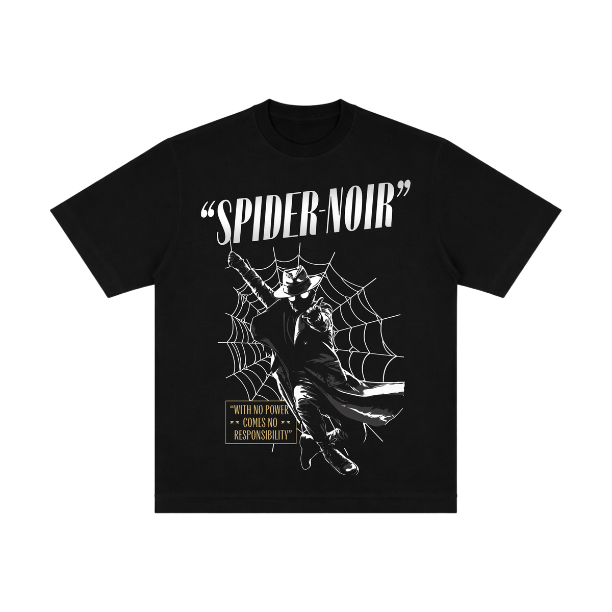 Camiseta Spider-Noir 1.0 - Oversized Preta