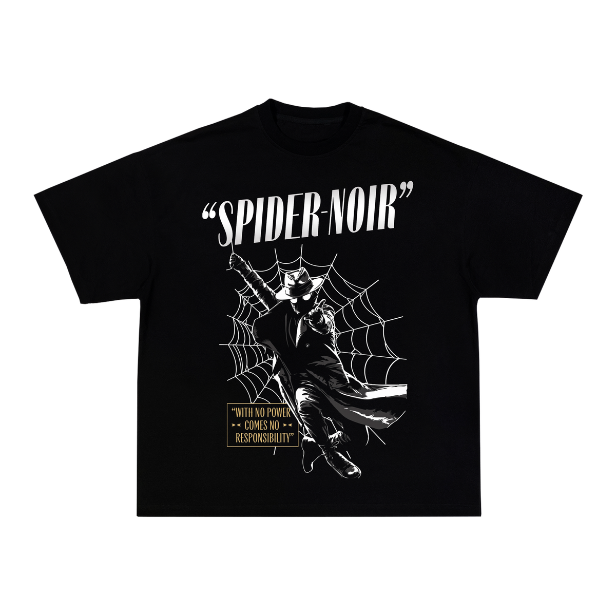 Camiseta Spider-Noir 1.0 - Boxy Preta
