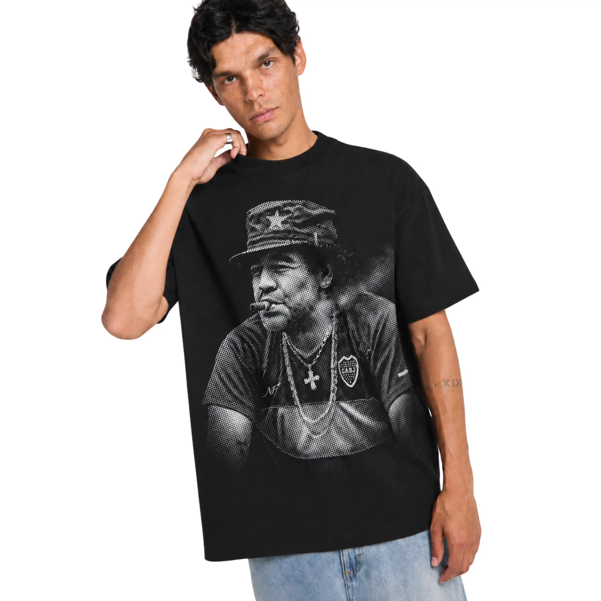 Camiseta Maradona Style - Oversized Preta