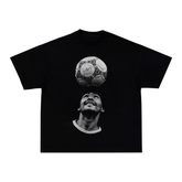 Camiseta "Maradona Bola" - Boxy Preta
