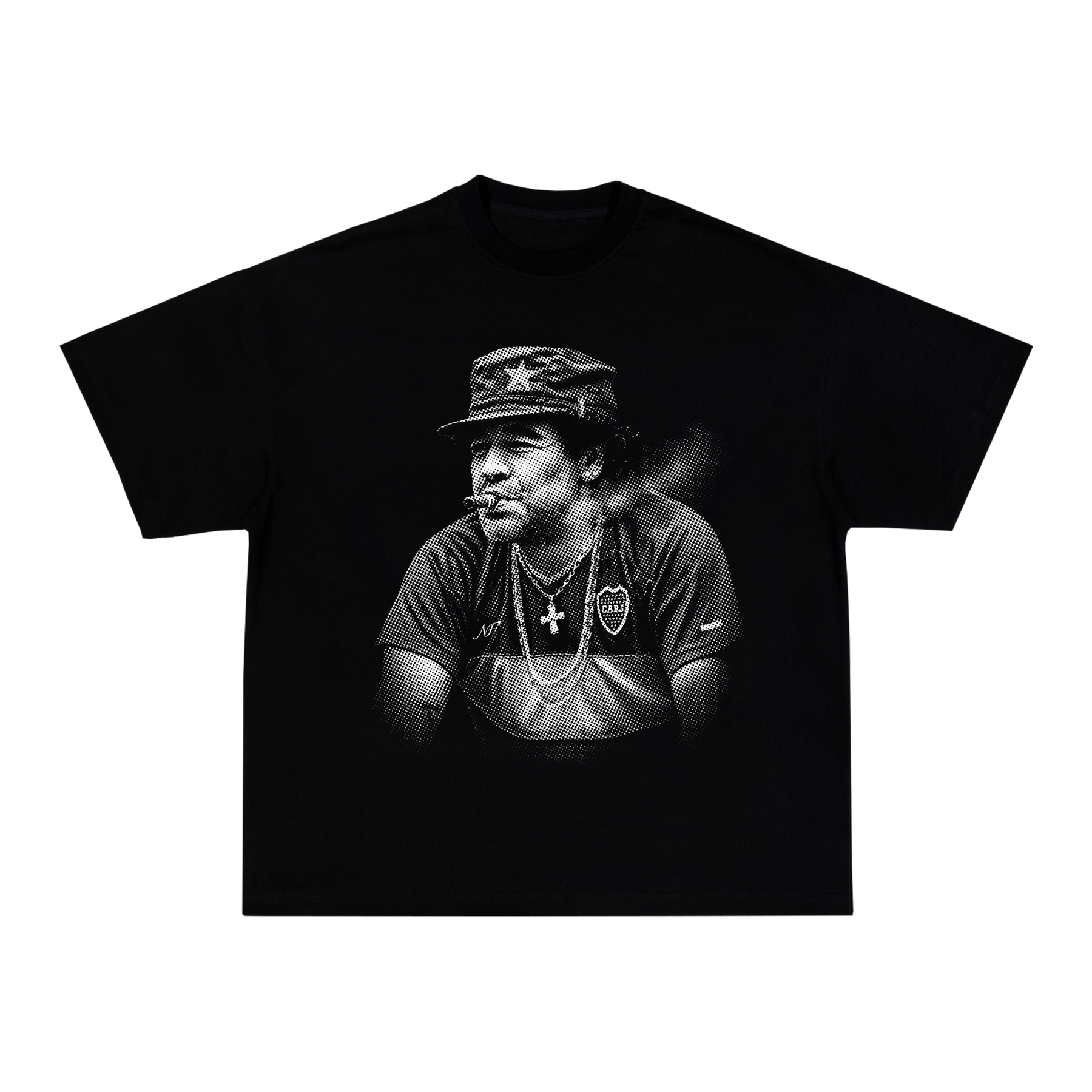Camiseta "Maradona Style" - Boxy Preta