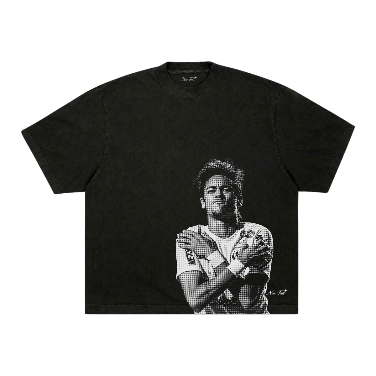 Camiseta Menino Ney 2.0 - Boxy Preta