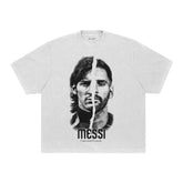 Camiseta Messi Past and Present - Boxy Branca
