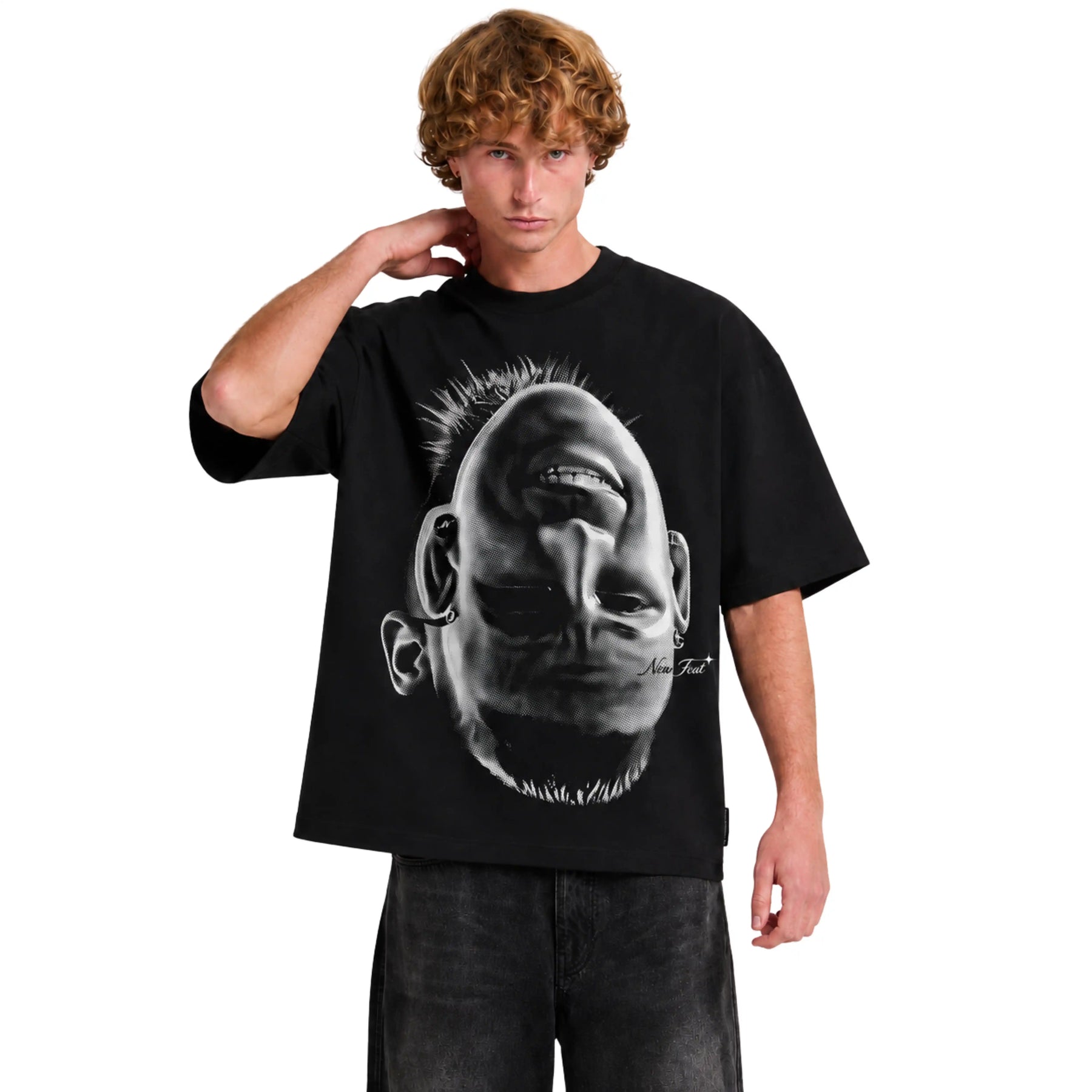 Camiseta Neymar Mascara - Oversized Preta
