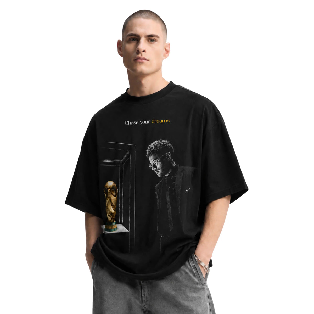 Camiseta Neymar Dreams - Oversized Preta